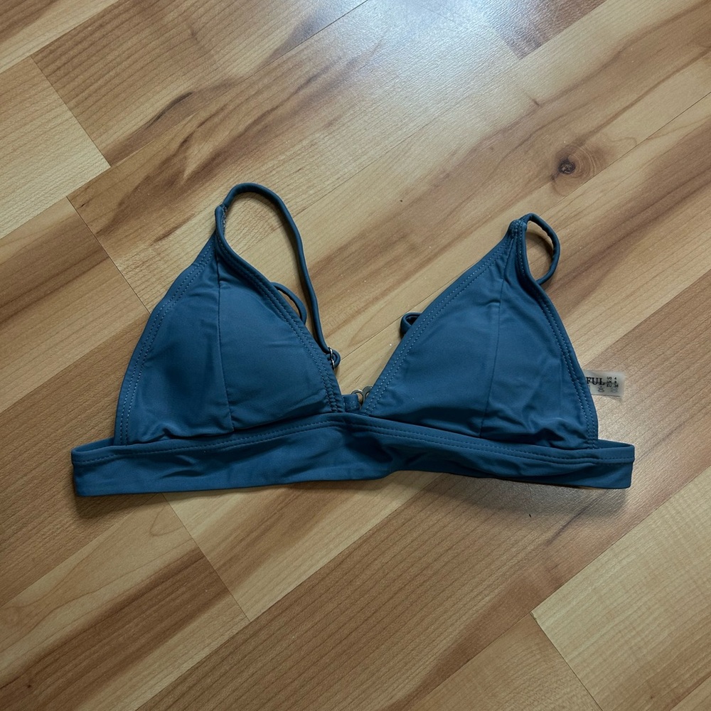 Stylish Teal Triangle Swim Bra